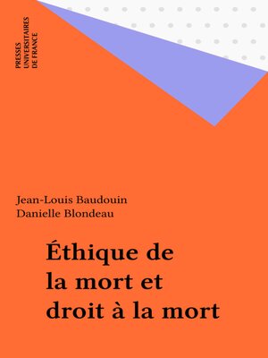 cover image of Éthique de la mort et droit à la mort